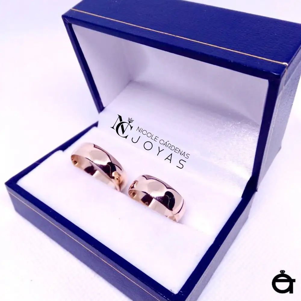 ARGOLLAS MEDIA CAÑA ORO 18K 6 Gramos/6 mm Ancho