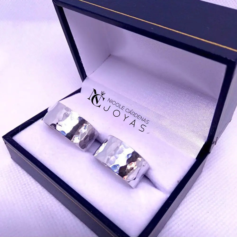 ARGOLLAS FACETADAS PLATA 980 - 10 mm Ancho