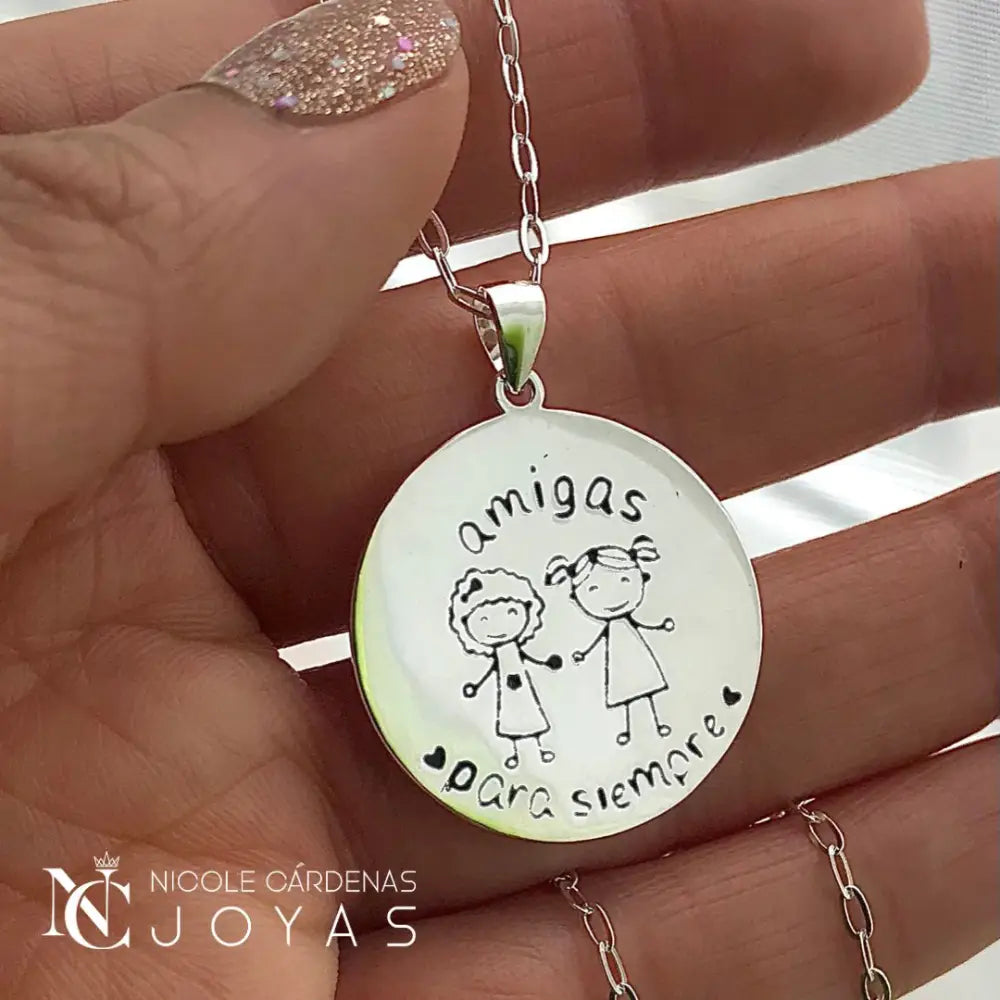 COLLAR PLACA AMIGAS PARA SIEMPRE