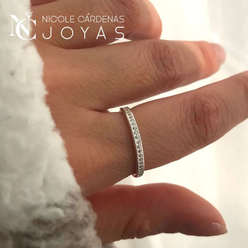 ANILLO CINTILLO CON CIRCONES