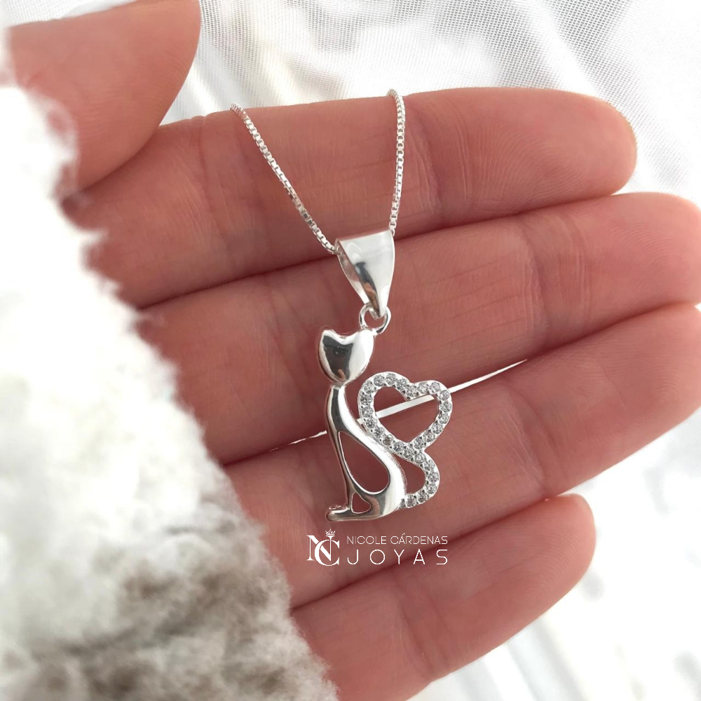 COLLAR GATITO Y CORAZÓN