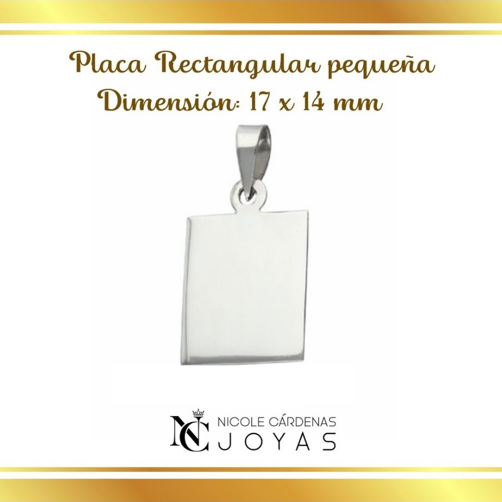 Grabado placa rectangular pequeña