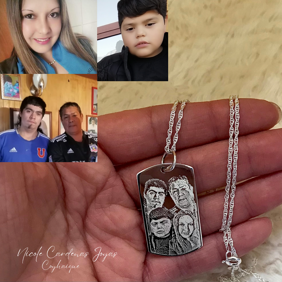 Fotograbado en placa militar Grande