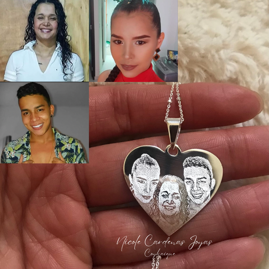 Fotograbado en placa Corazón Grande