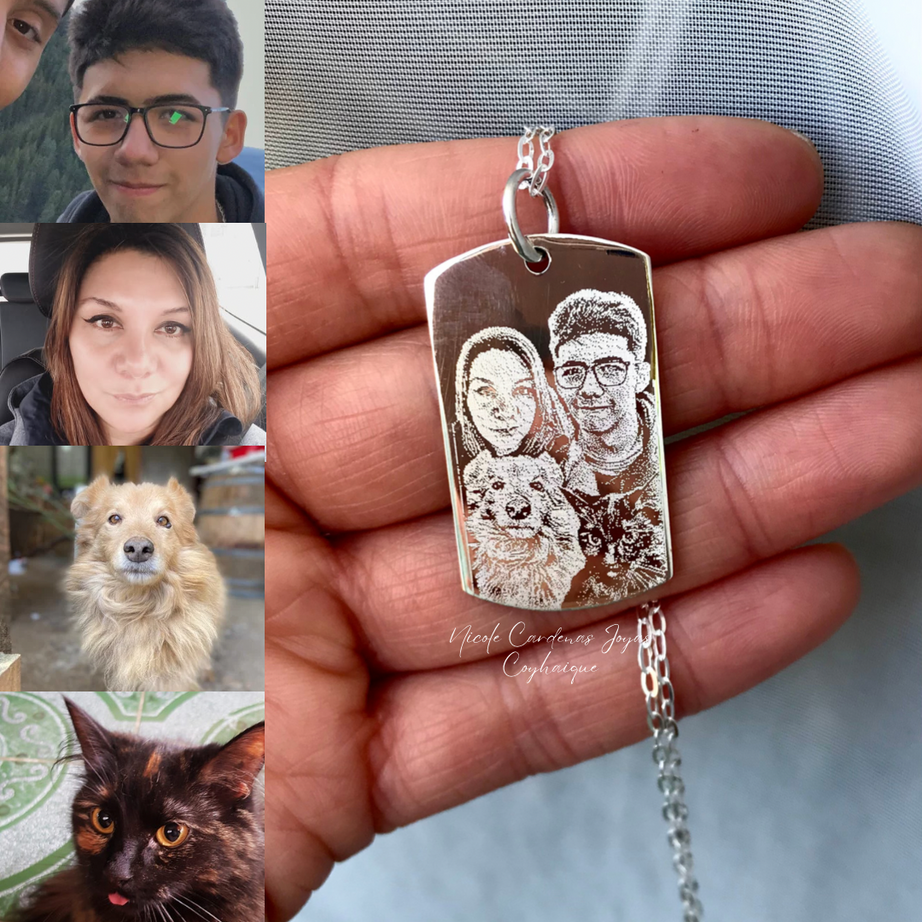 Fotograbado en placa militar Grande