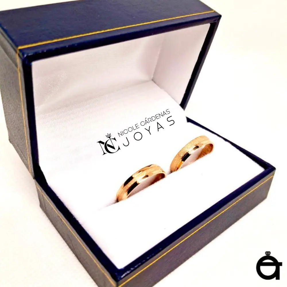 ARGOLLAS SATINADAS - PLANAS ORO 18K  5 Gramos/ 4 mm Ancho