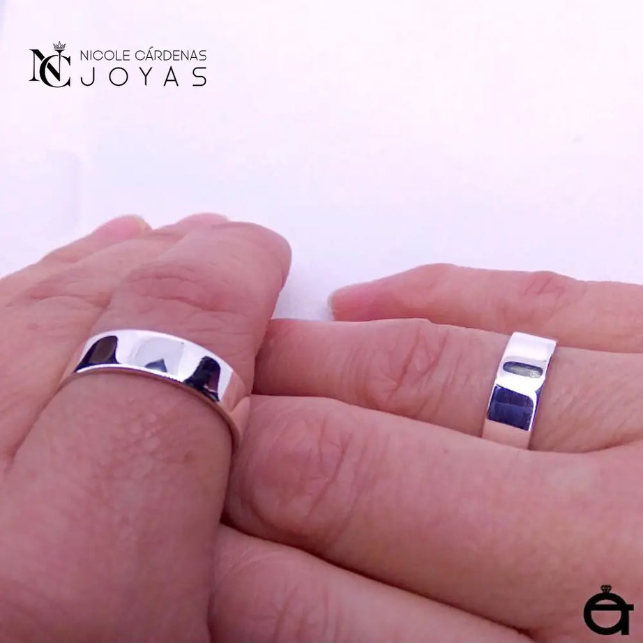 ARGOLLAS PLANAS PLATA 980 - 5,5 mm Ancho