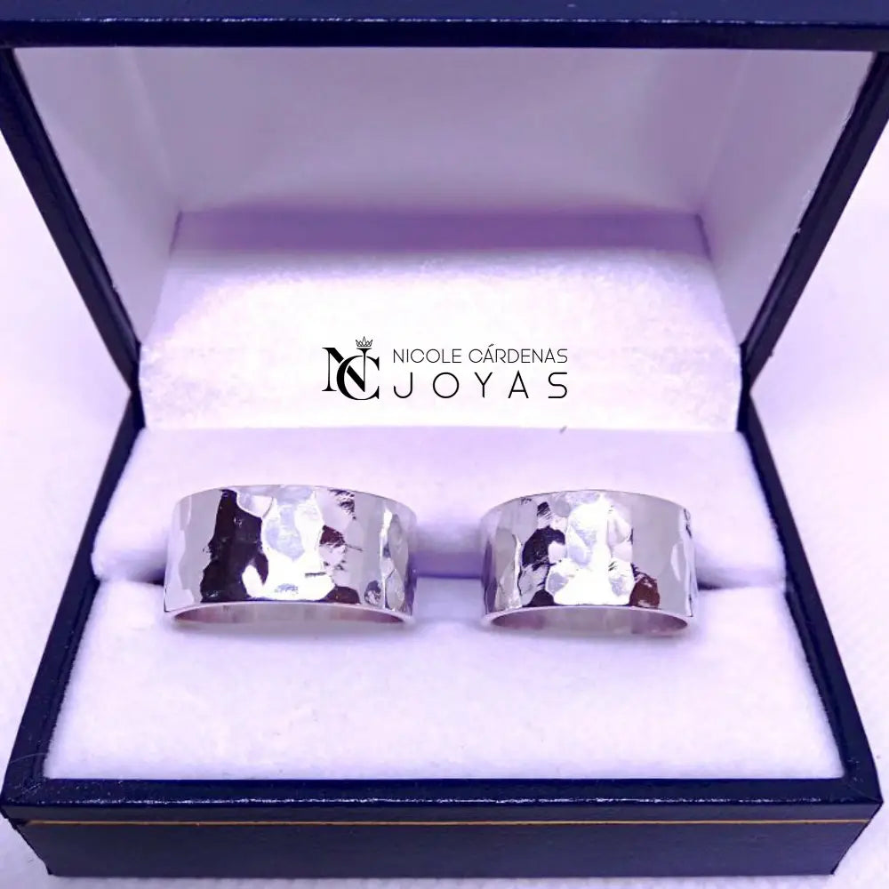 ARGOLLAS FACETADAS PLATA 980 - 10 mm Ancho