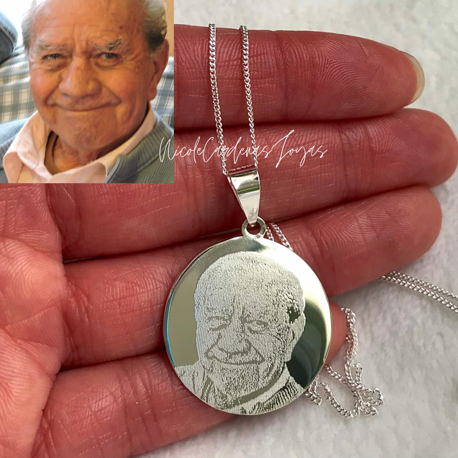 Fotograbado en placa circular Grande