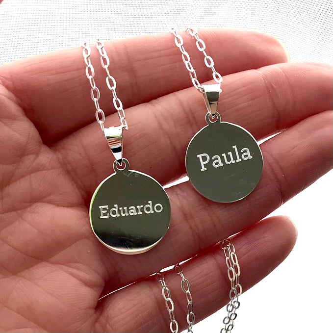 Grabado placa circular pequeña