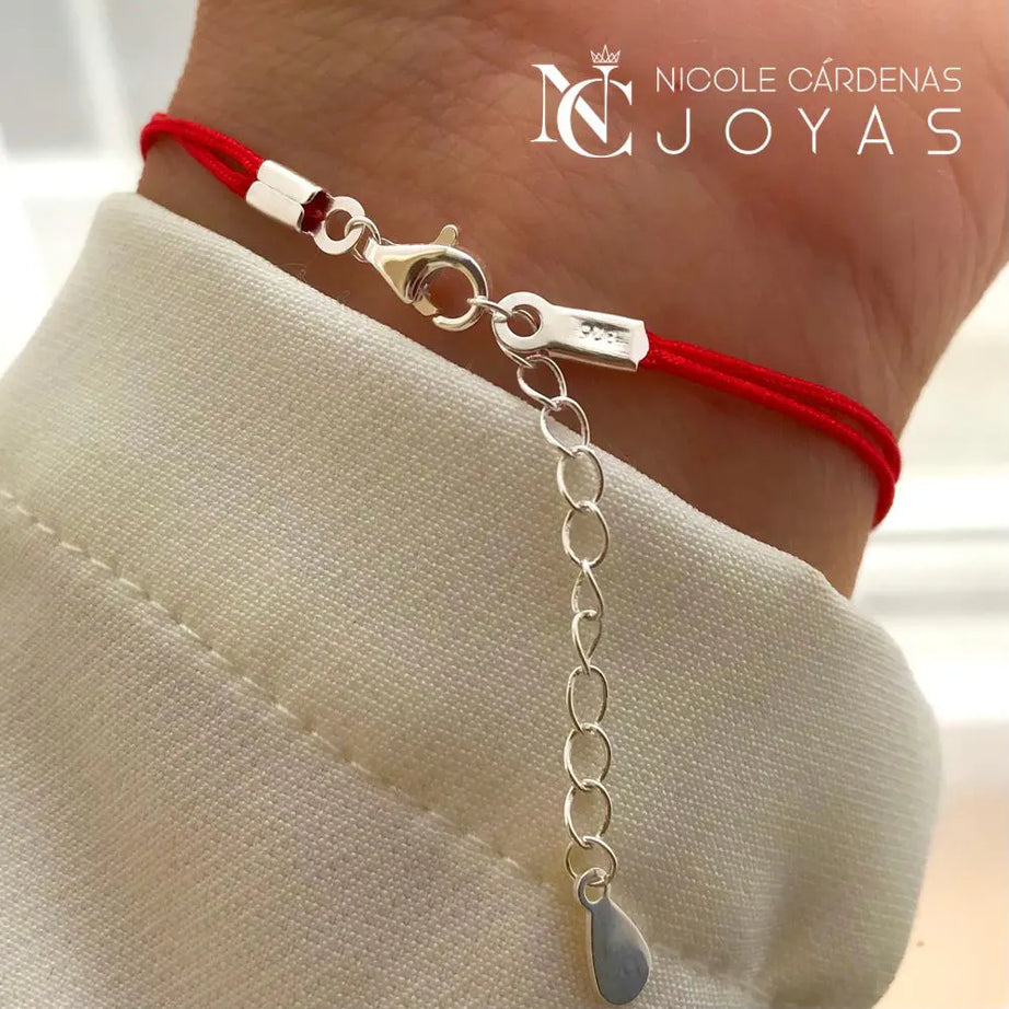 PULSERA HILO ROJO PLACA CORAZÓN TE AMO
