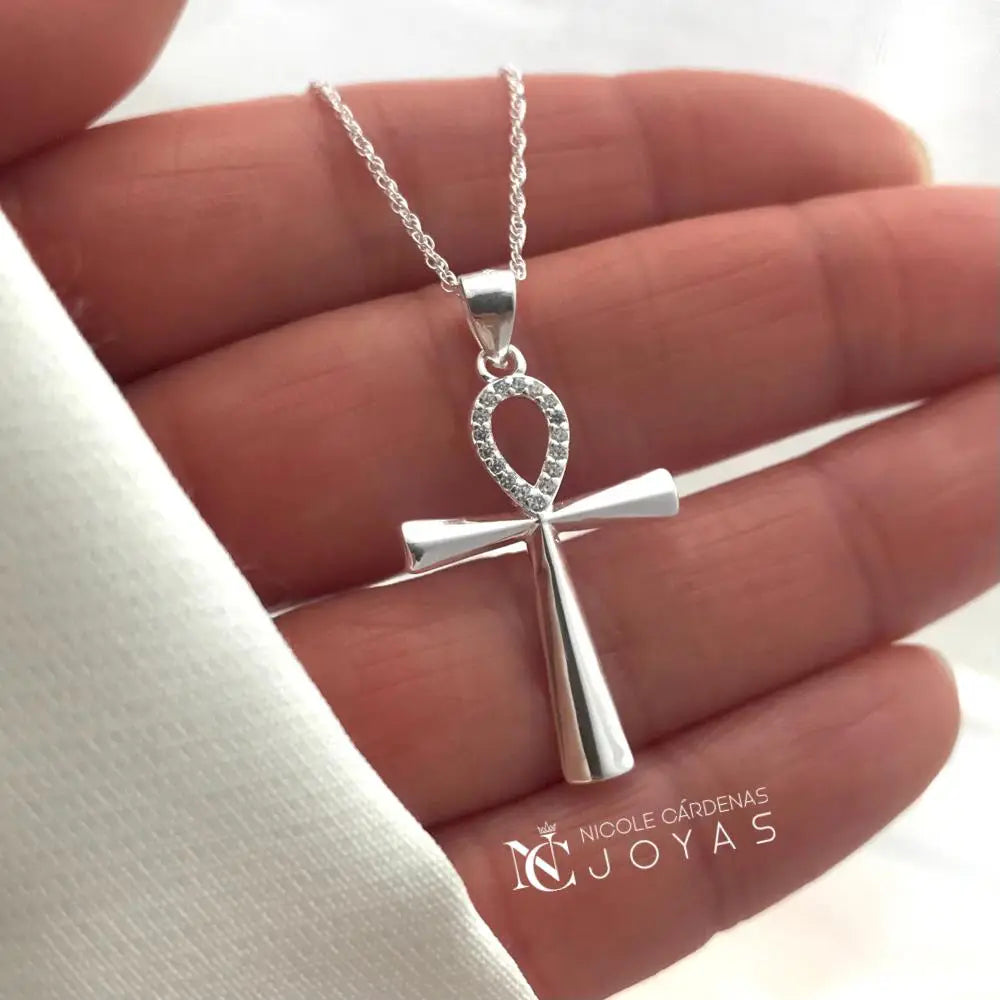 COLLAR CRUZ EGIPCIA CON CIRCONES