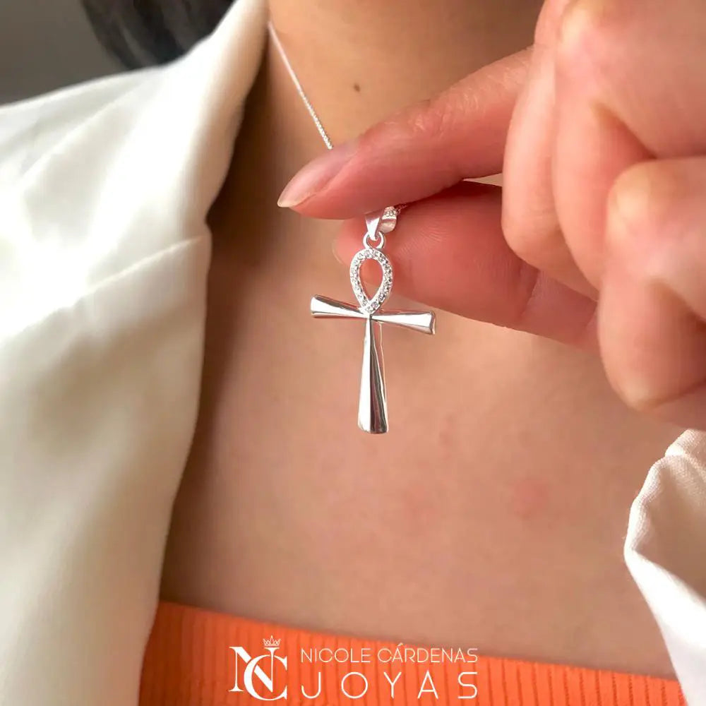 COLLAR CRUZ EGIPCIA CON CIRCONES