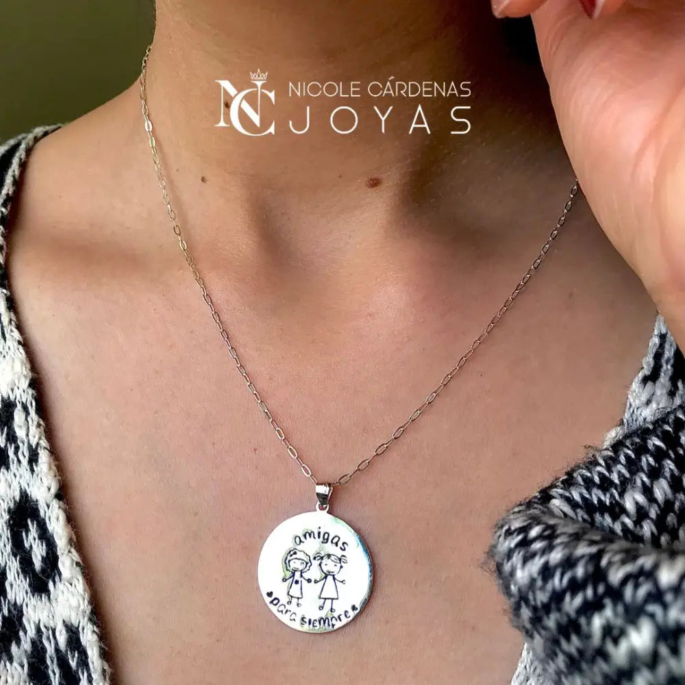 COLLAR PLACA AMIGAS PARA SIEMPRE