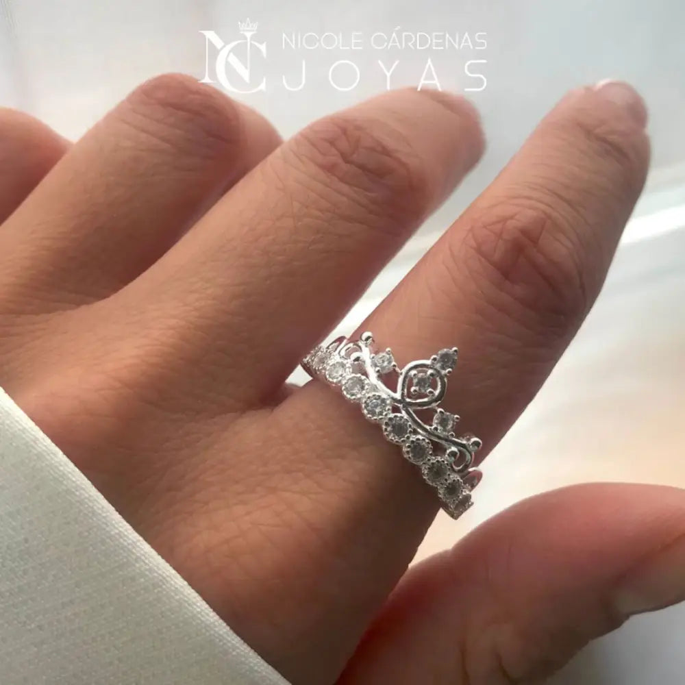 ANILLO CORONA CON CIRCONES
