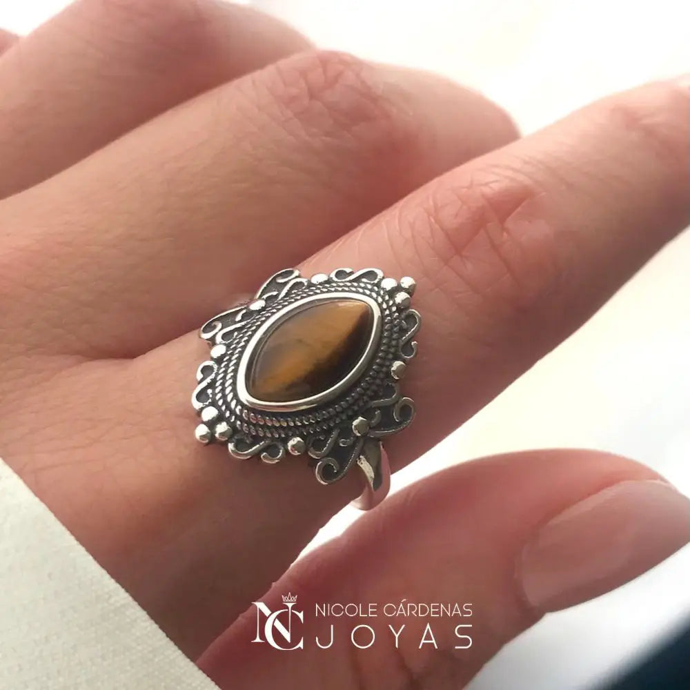 ANILLO ÉTNICO OJO DE TIGRE