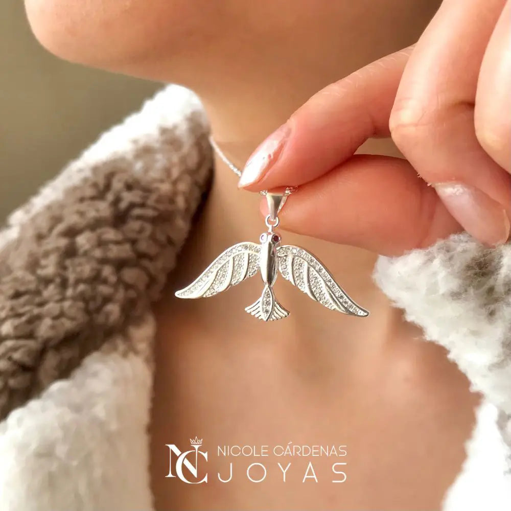 COLLAR GOLONDRINA CON MICROCIRCONES