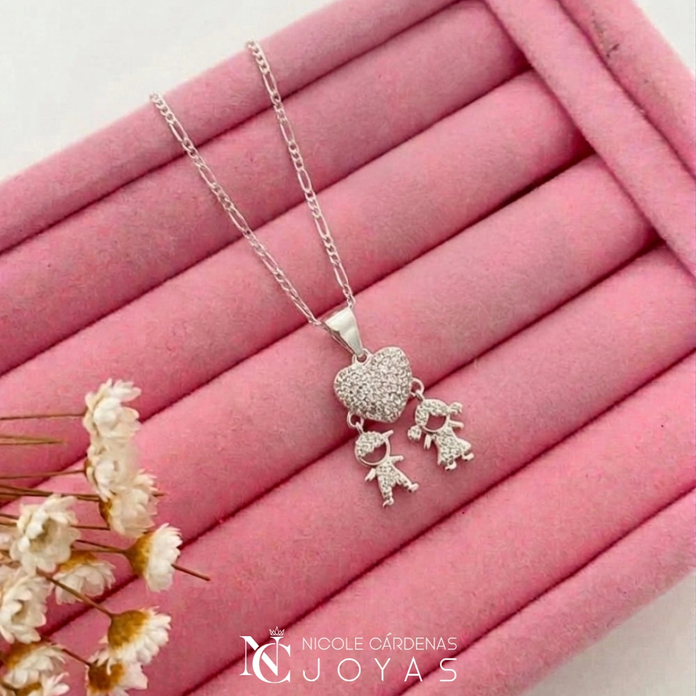 COLLAR CORAZÓN CIRCONES  NIÑO-NIÑA