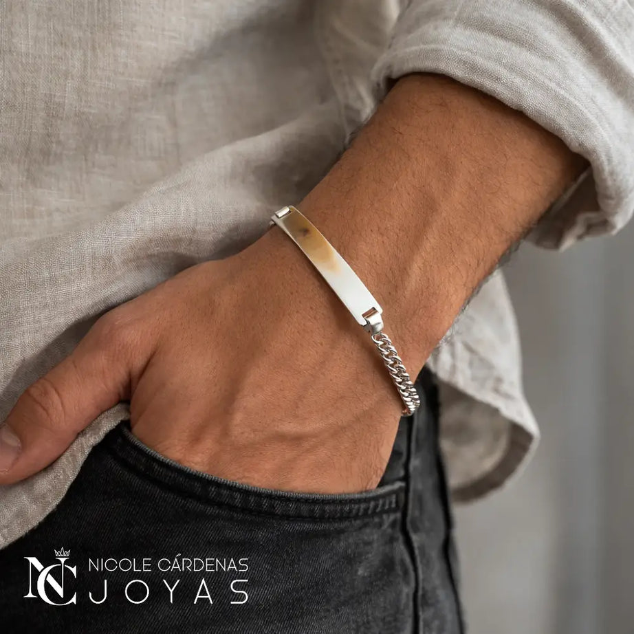 PULSERA PIOCHA DOBLE GRUMET de 21 cm LARGO