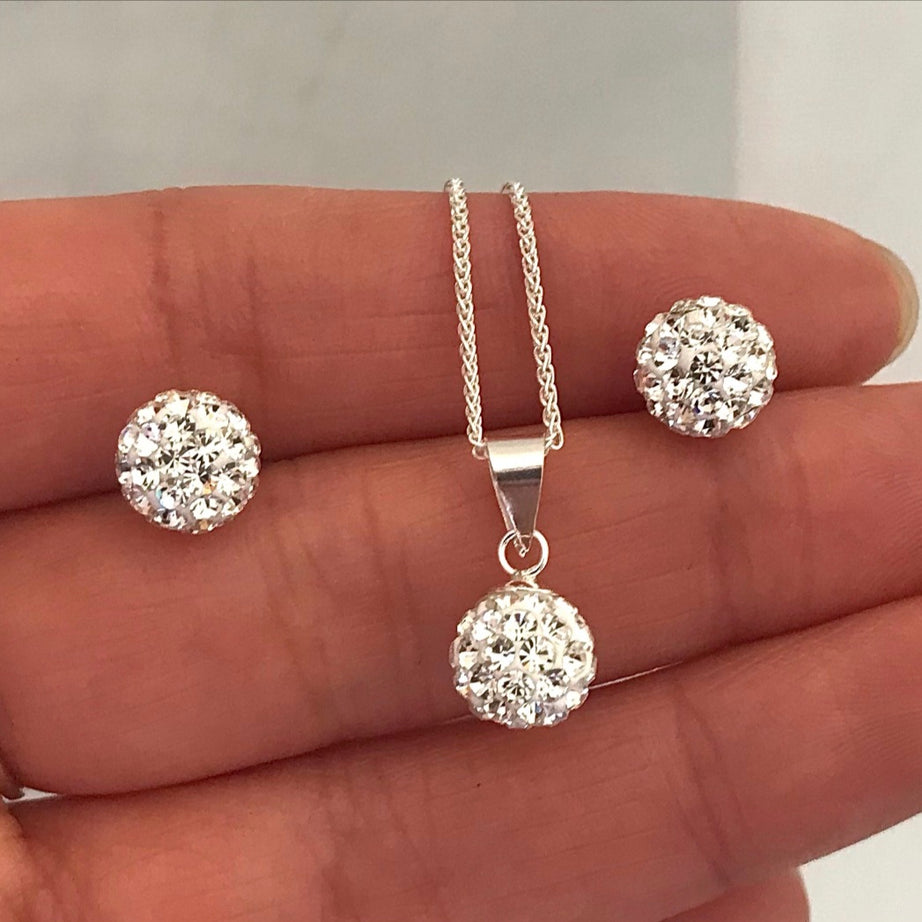 CONJUNTO ESFERA STRASS 8 mm DIÁMETRO