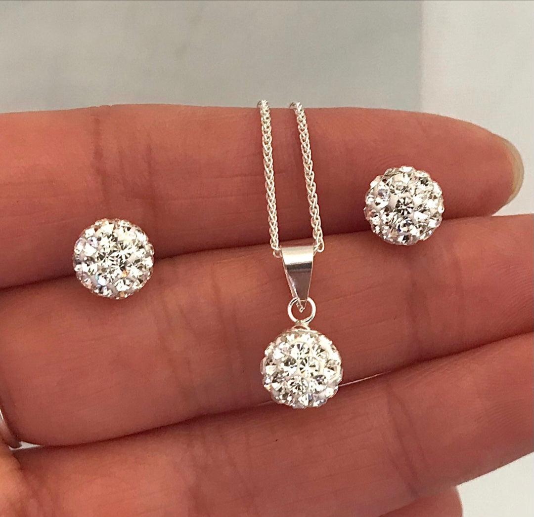 CONJUNTO ESFERA STRASS 8 mm DIÁMETRO