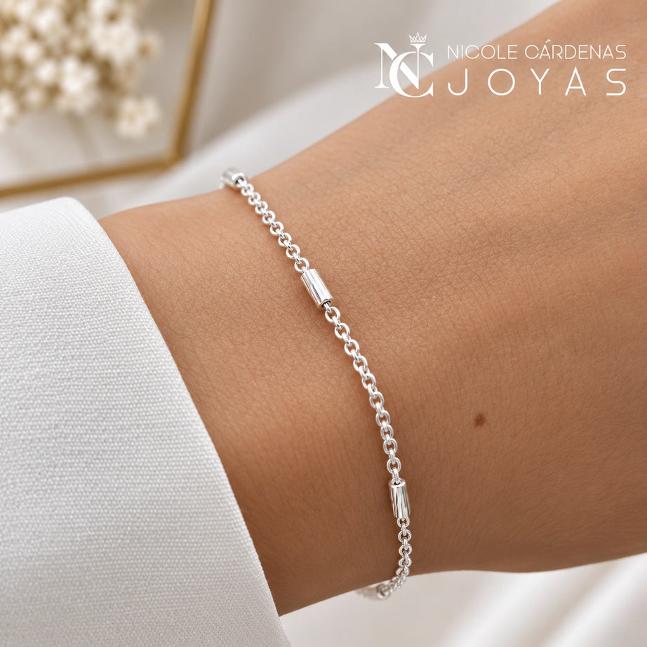 PULSERA PALITOS FACETADOS