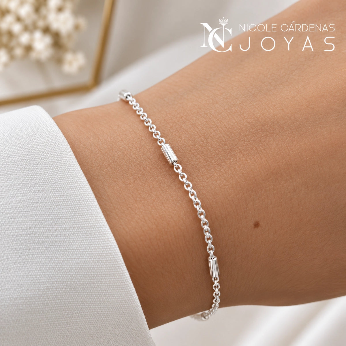PULSERA PALITOS FACETADOS