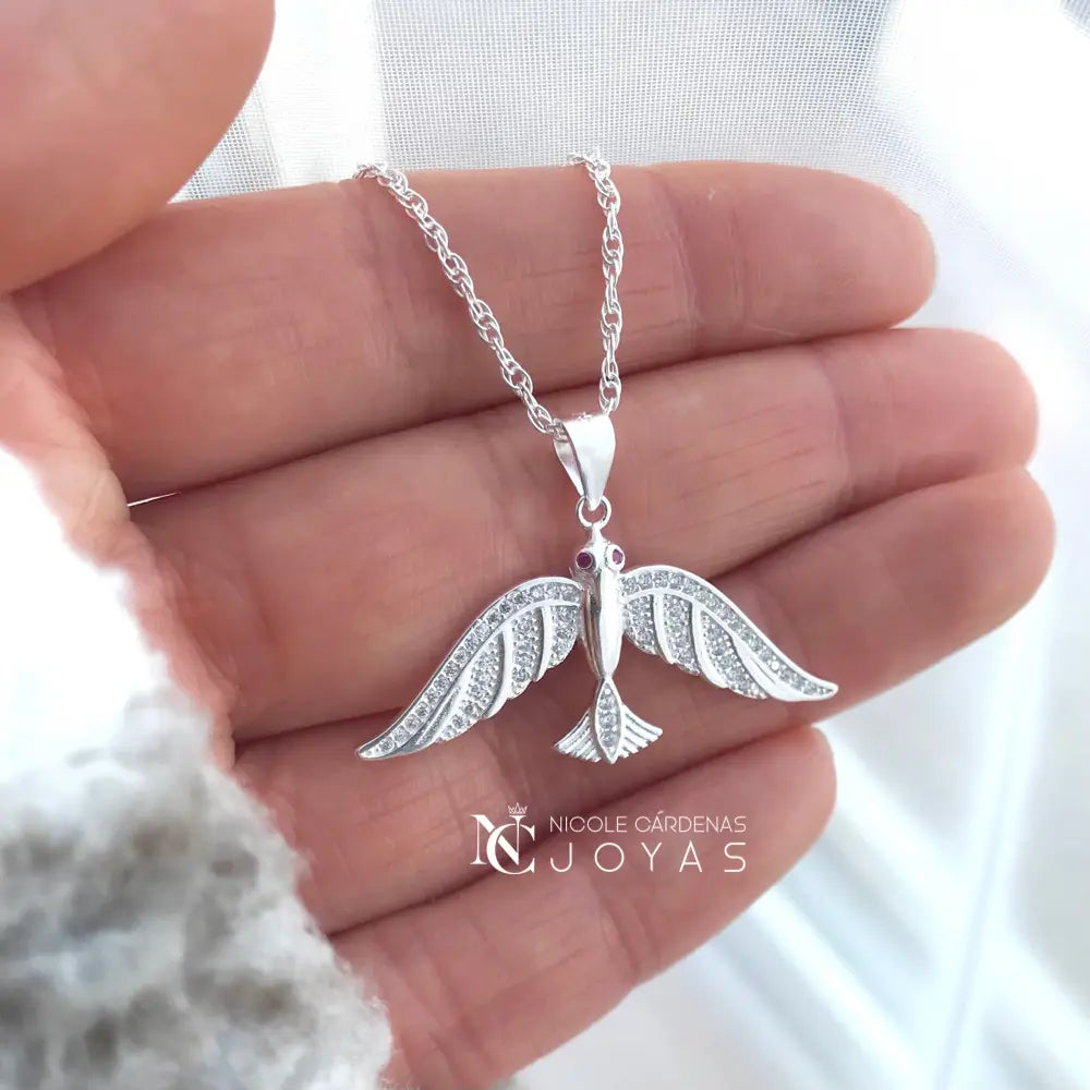 COLLAR GOLONDRINA CON MICROCIRCONES