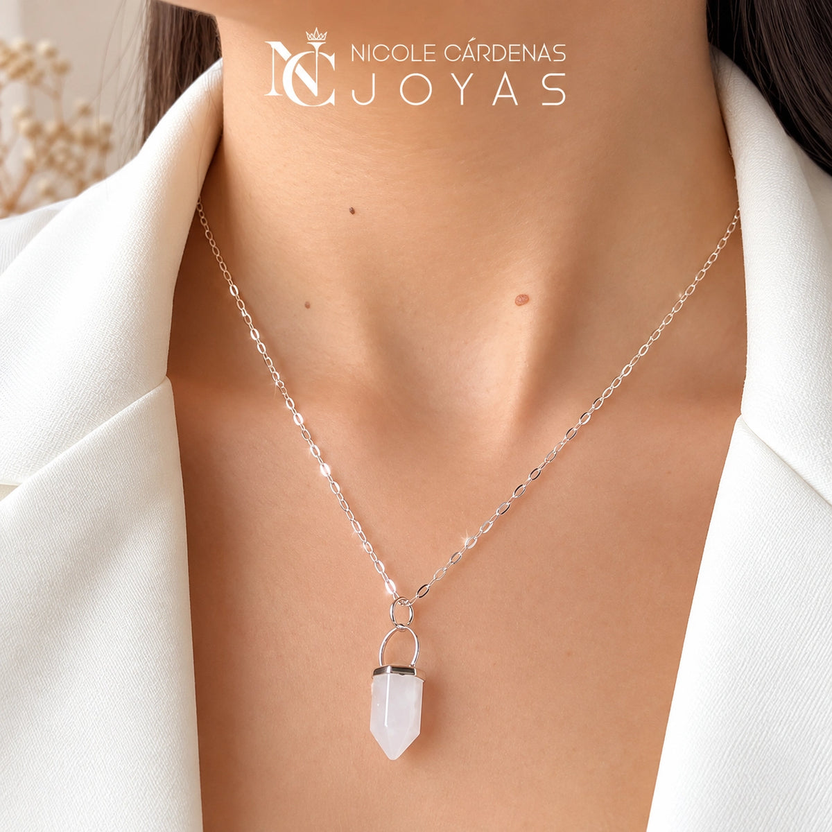 COLLAR CUARZO BLANCO