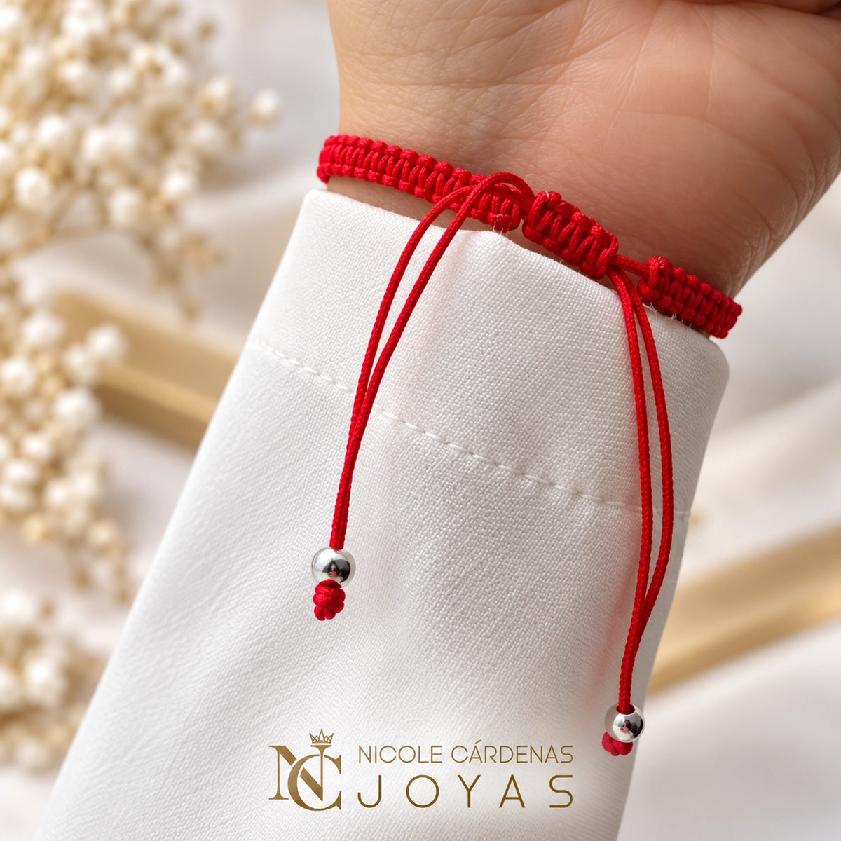PULSERA HILO ROJO PIOCHA I LOVE MAMÁ