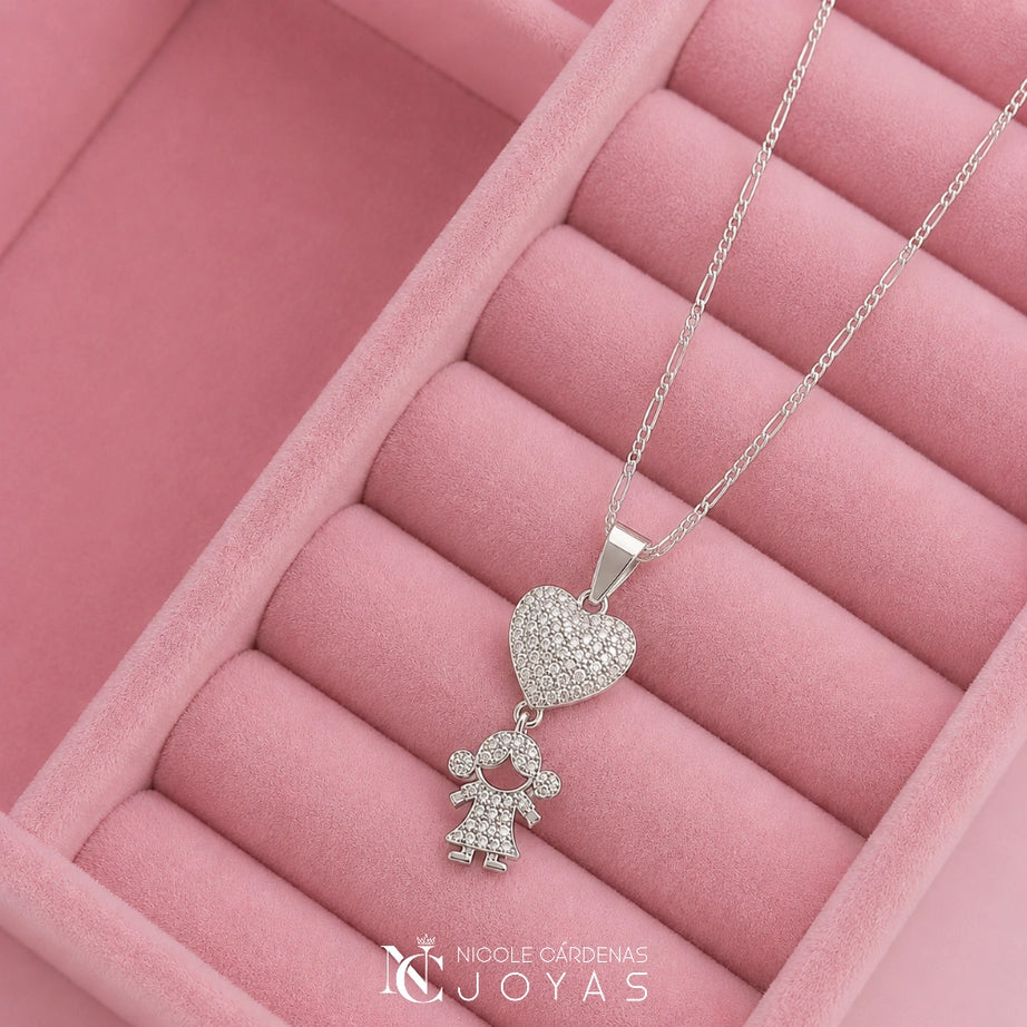 COLLAR CORAZÓN CIRCONES  NIÑA