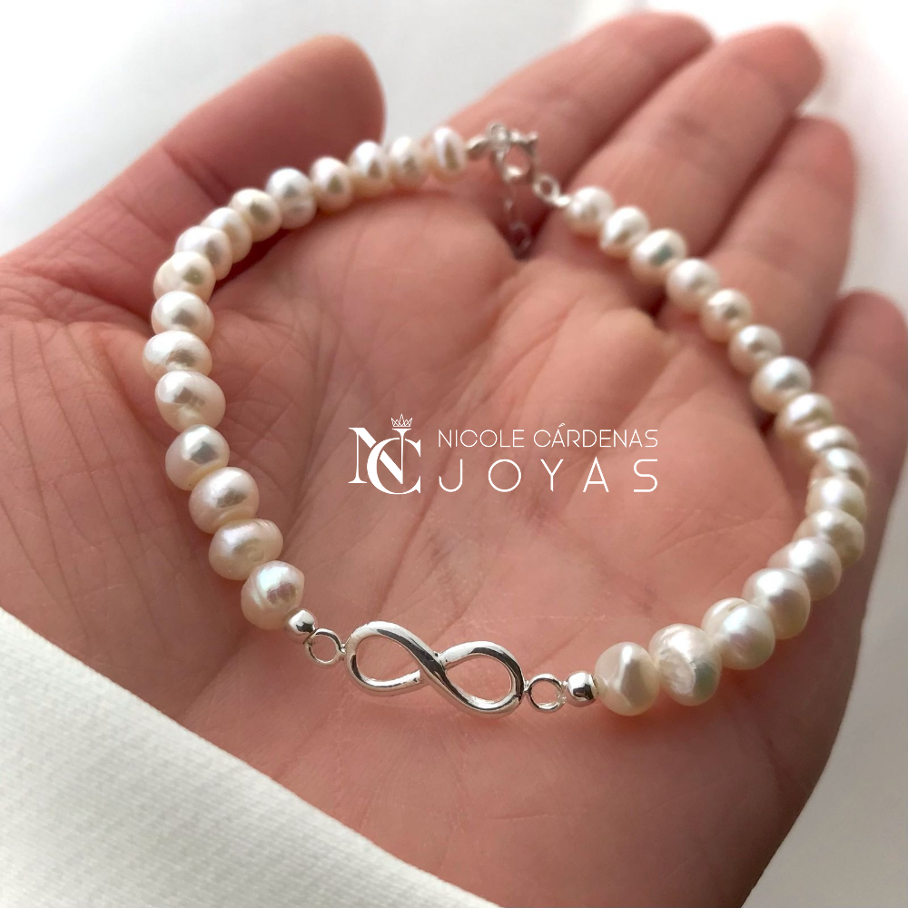 PULSERA PERLAS INFINITO