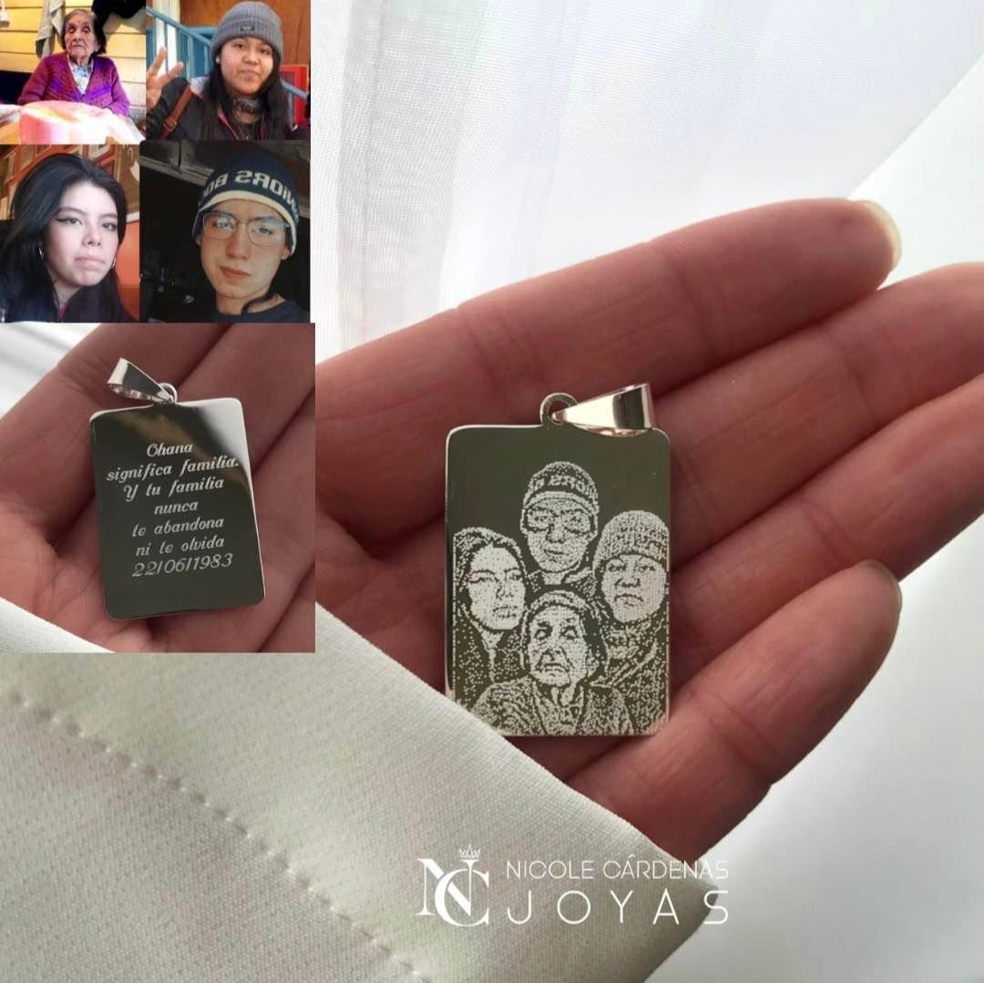 Fotograbado en placa rectangular Grande