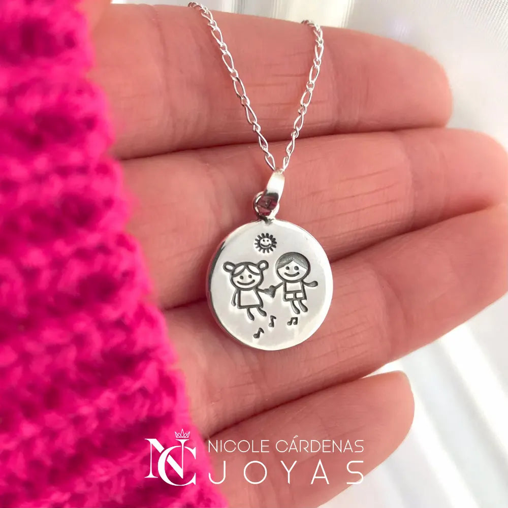 COLLAR PLACA CIRCULAR  NIÑO - NIÑA