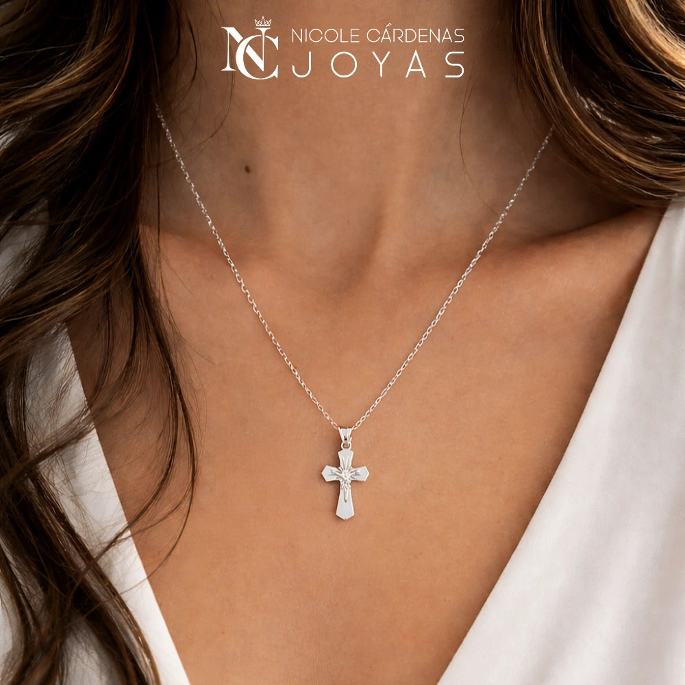 COLLAR CRUCIFIJO FACETADO