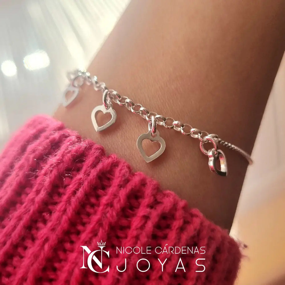 PULSERA VENECIANA CON CORAZONES