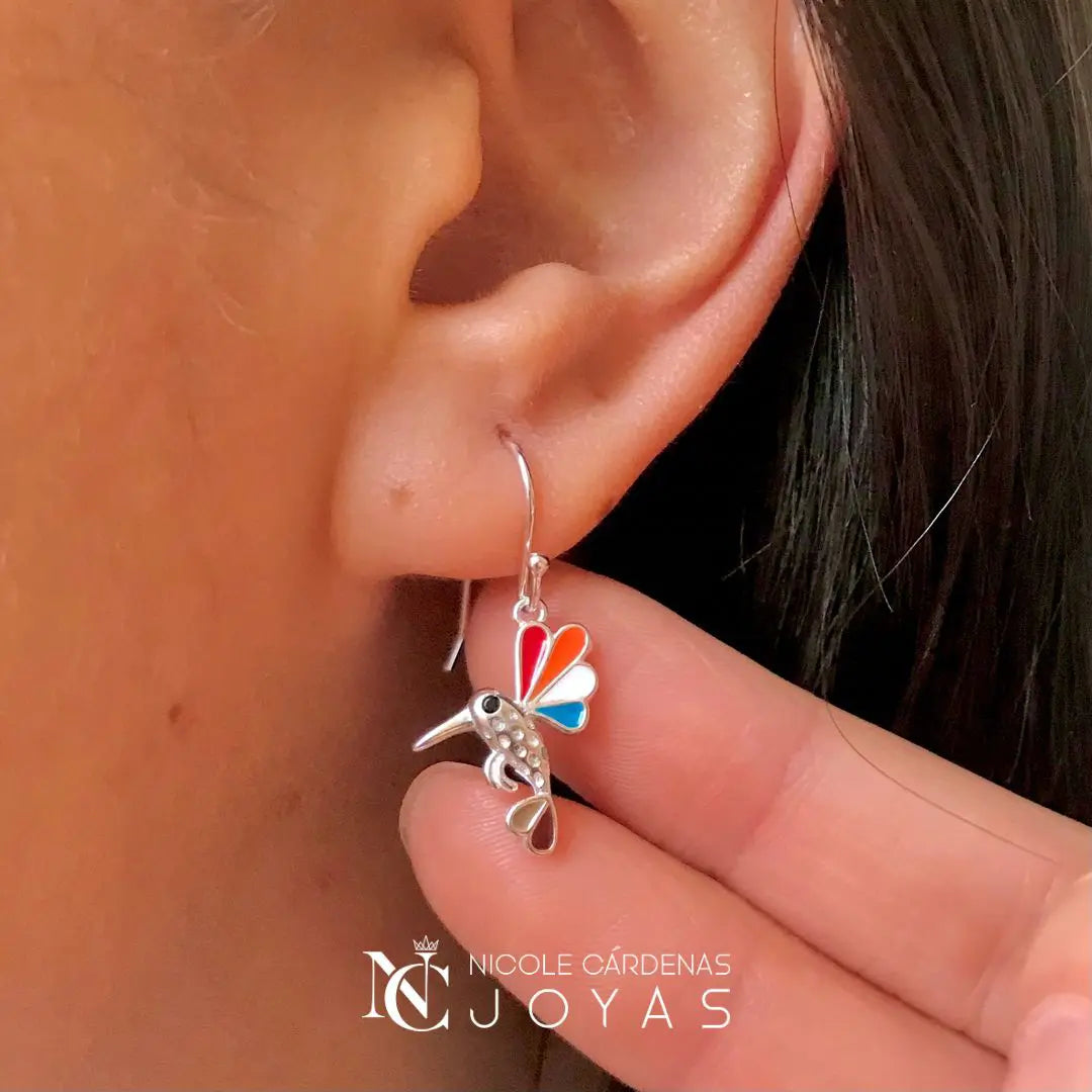 AROS COLIBRÍ ESMALTADOS MULTICOLOR