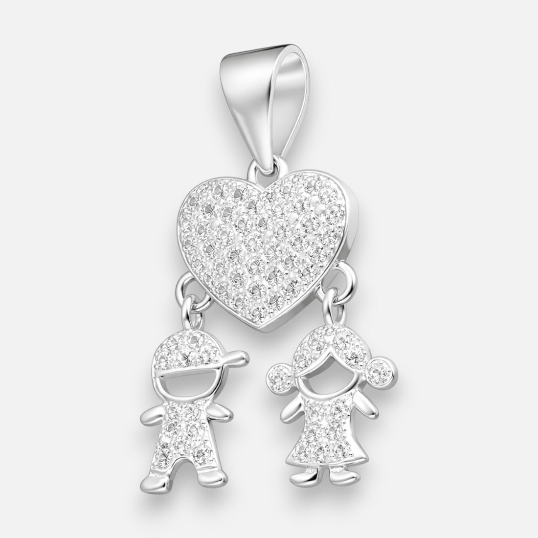 COLLAR CORAZÓN CIRCONES  NIÑO-NIÑA