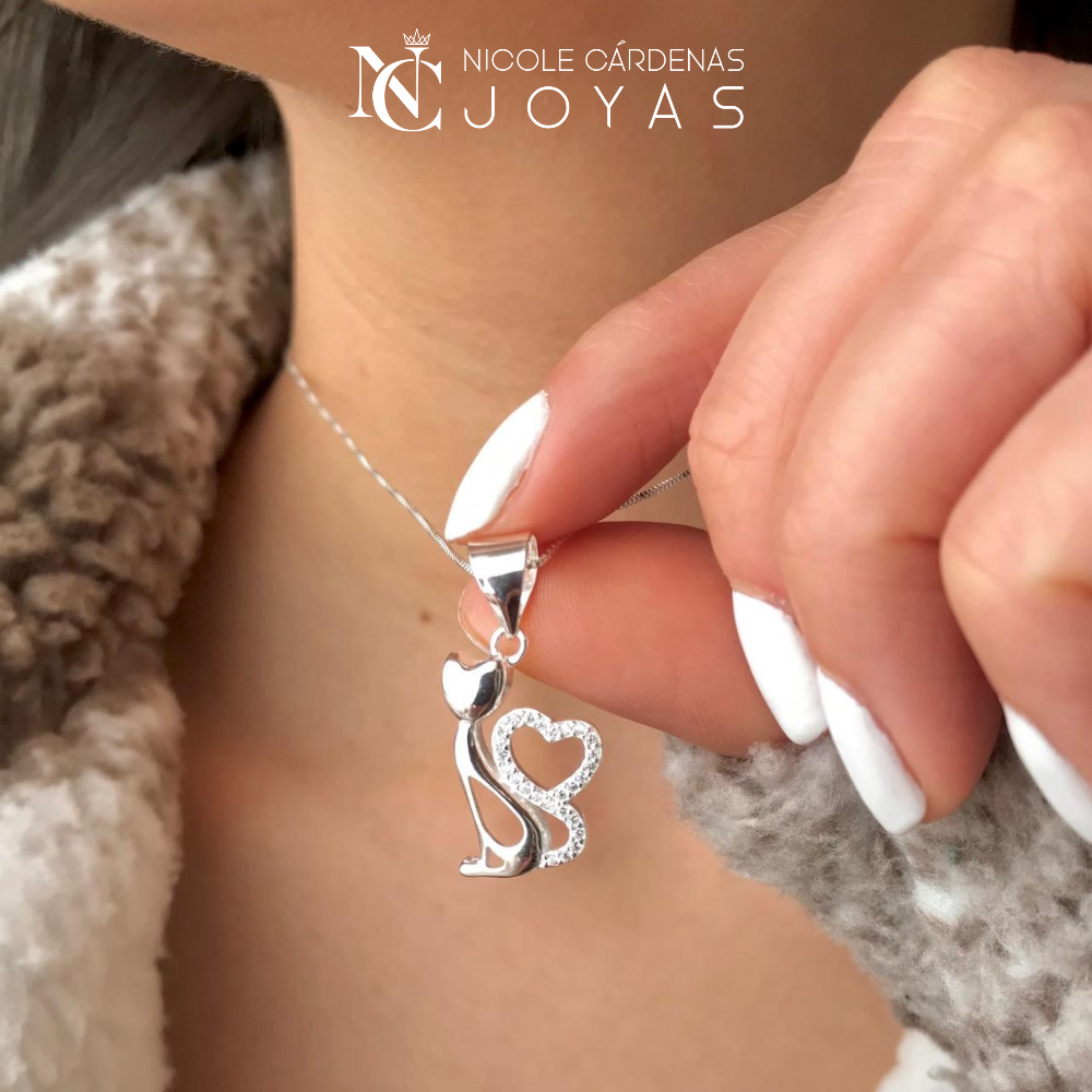 COLLAR GATITO Y CORAZÓN