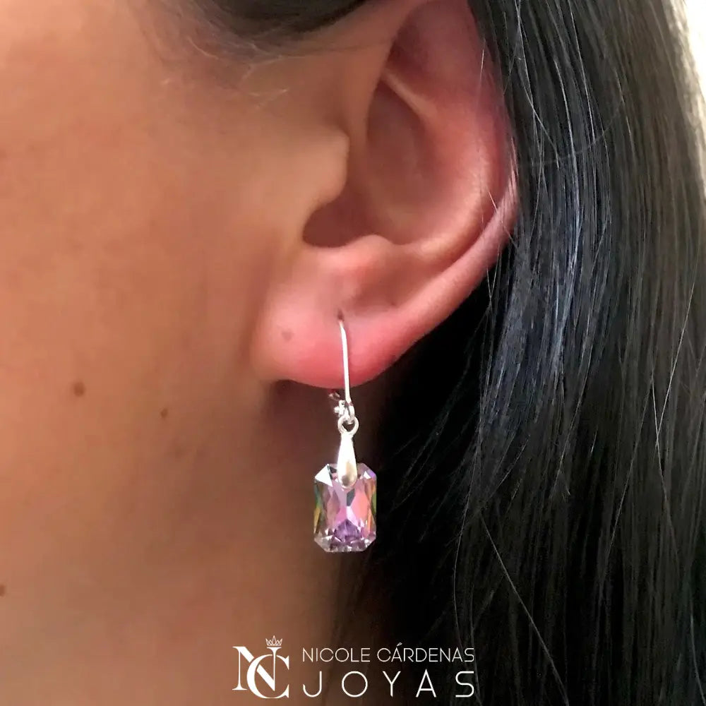 AROS A PRESIÓN HECHO CON CRISTAL SWAROVSKI COLOR TORNASOL