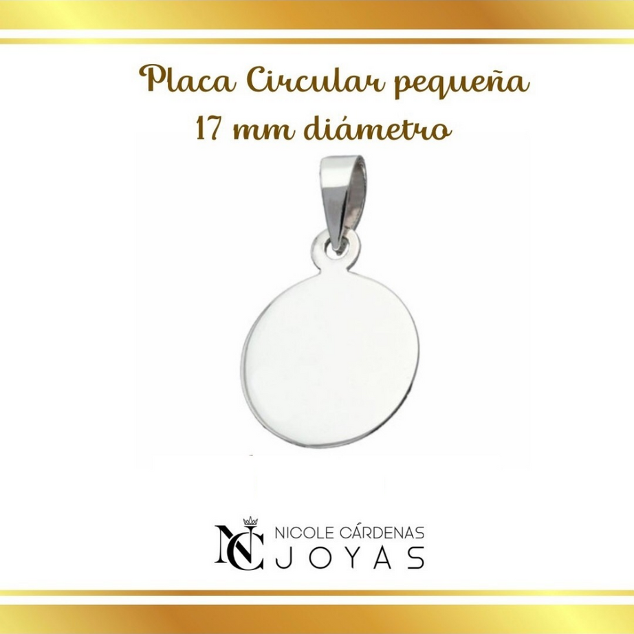 Grabado placa circular pequeña