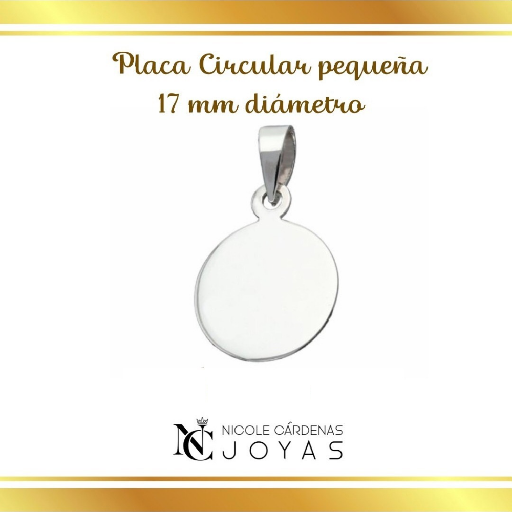 Grabado placa circular pequeña
