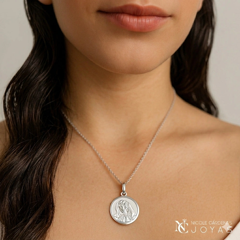 COLLAR VIRGEN MARIA 18 mm DIÁMETRO