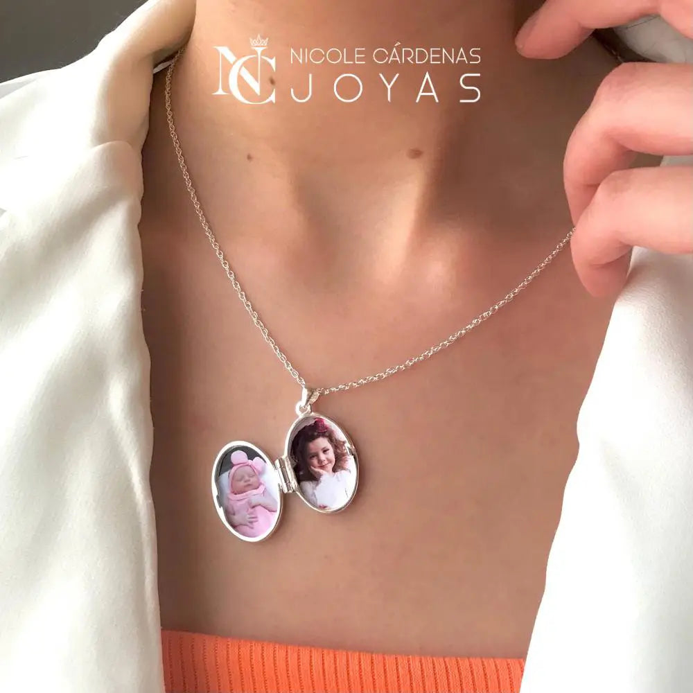 RELICARIO OVALADO CON APLICACIÓN DE CIRCONES