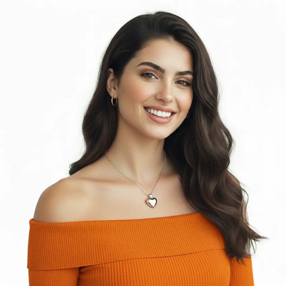 COLLAR CORAZON MACIZO 1,6 cm DIÁMETRO