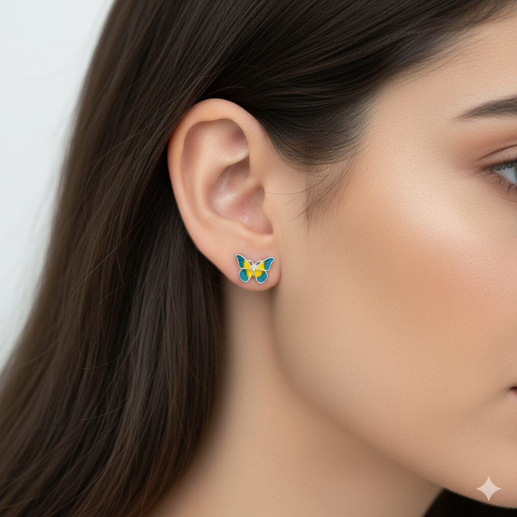 CONJUNTO MARIPOSA ESMALTADA