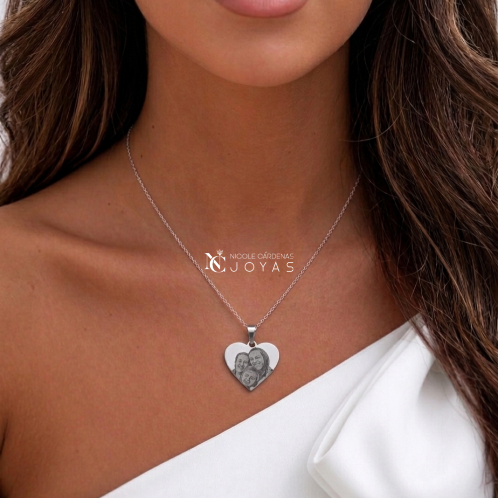 Fotograbado en placa Corazón Grande