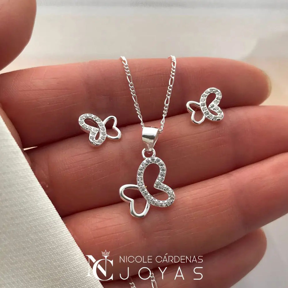 Conjunto Mariposas con Circón