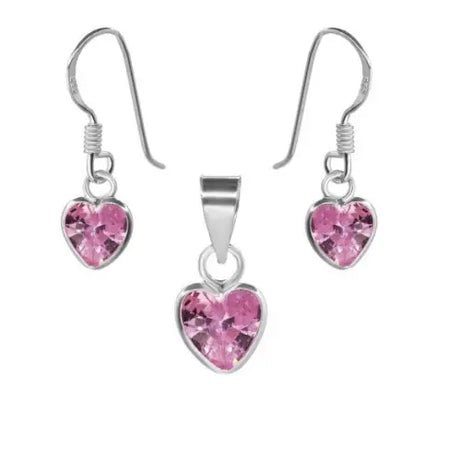 CONJUNTO CORAZÓN CIRCÓN ROSA