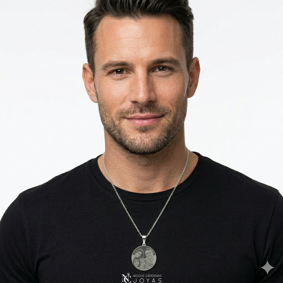 Fotograbado en placa circular Grande